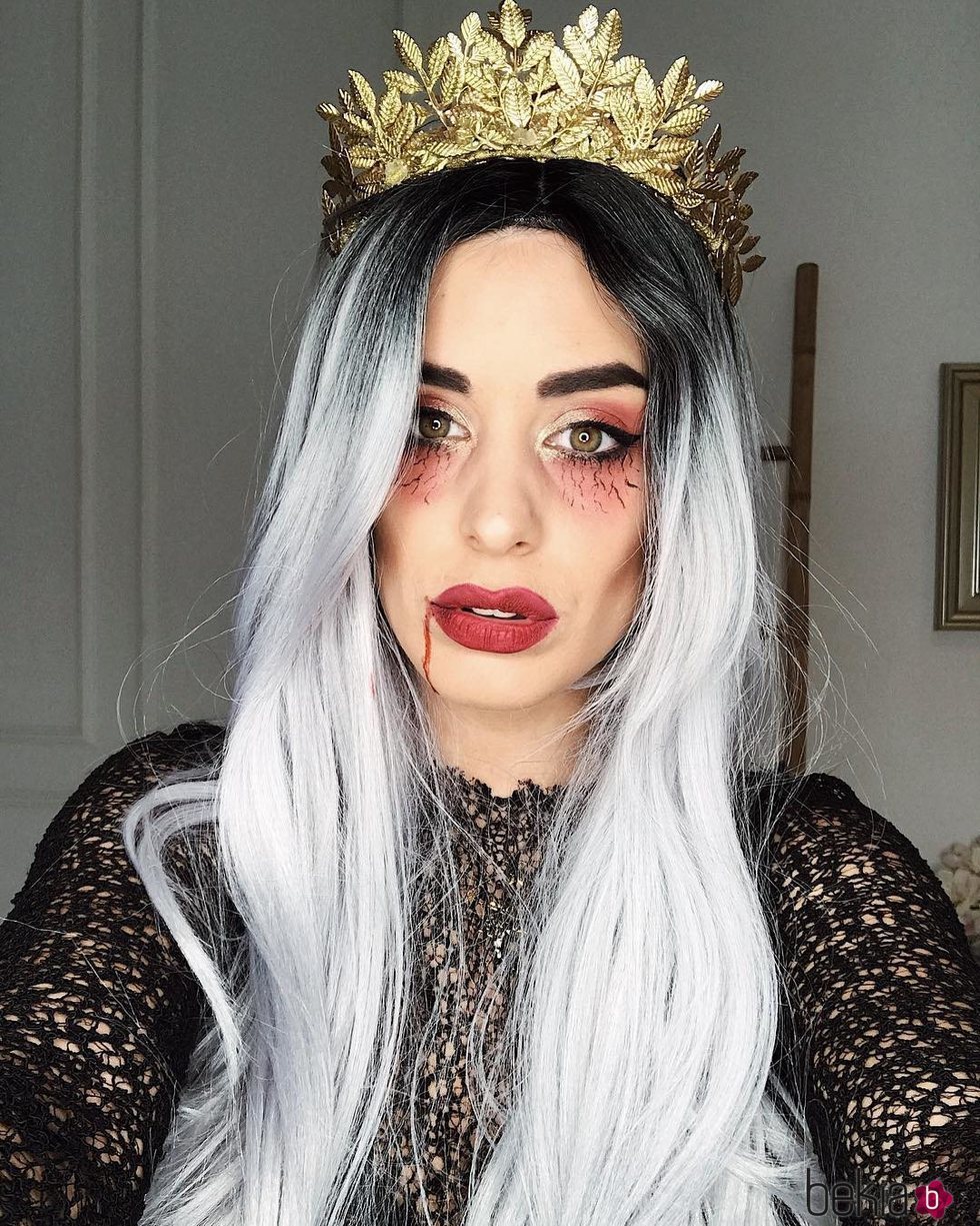 Dulceida maquillada para Halloween 2018