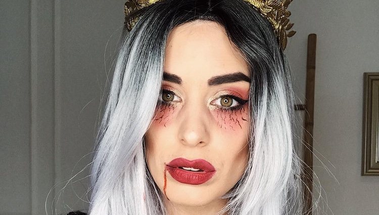 Dulceida maquillada para Halloween 2018