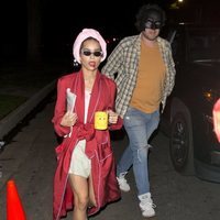 Zöe Kravitz llegando a la fiesta de Halloween en Casamigos