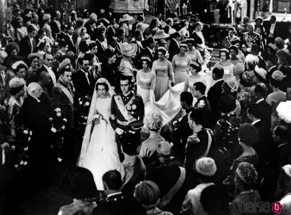 Los Reyes Juan Carlos y Sofía en su boda