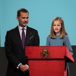 La Princesa Leonor en su primera intervención pública en el día de su 13 cumpleaños