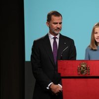 La Princesa Leonor en su primera intervención pública en el día de su 13 cumpleaños