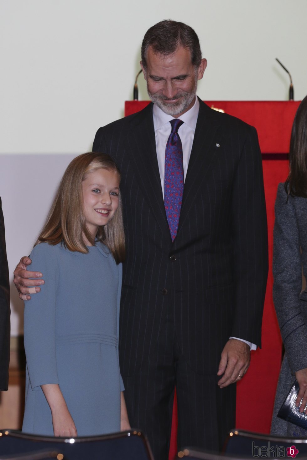 El Rey Felipe y la Princesa Leonor en la lectura de la Constitución Española