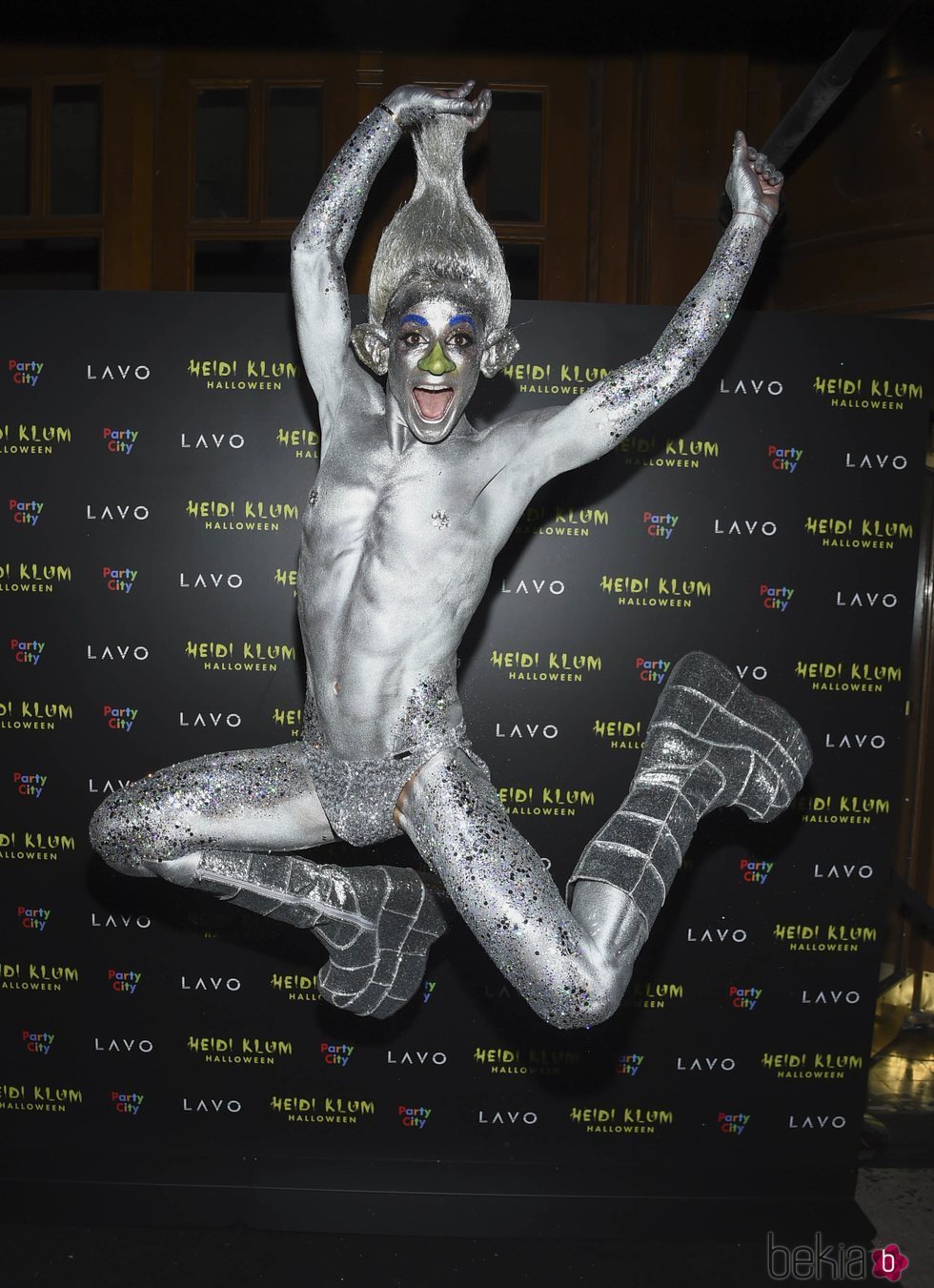 Frankie Grande en la fiesta de Halloween 2018 de Heidi Klum