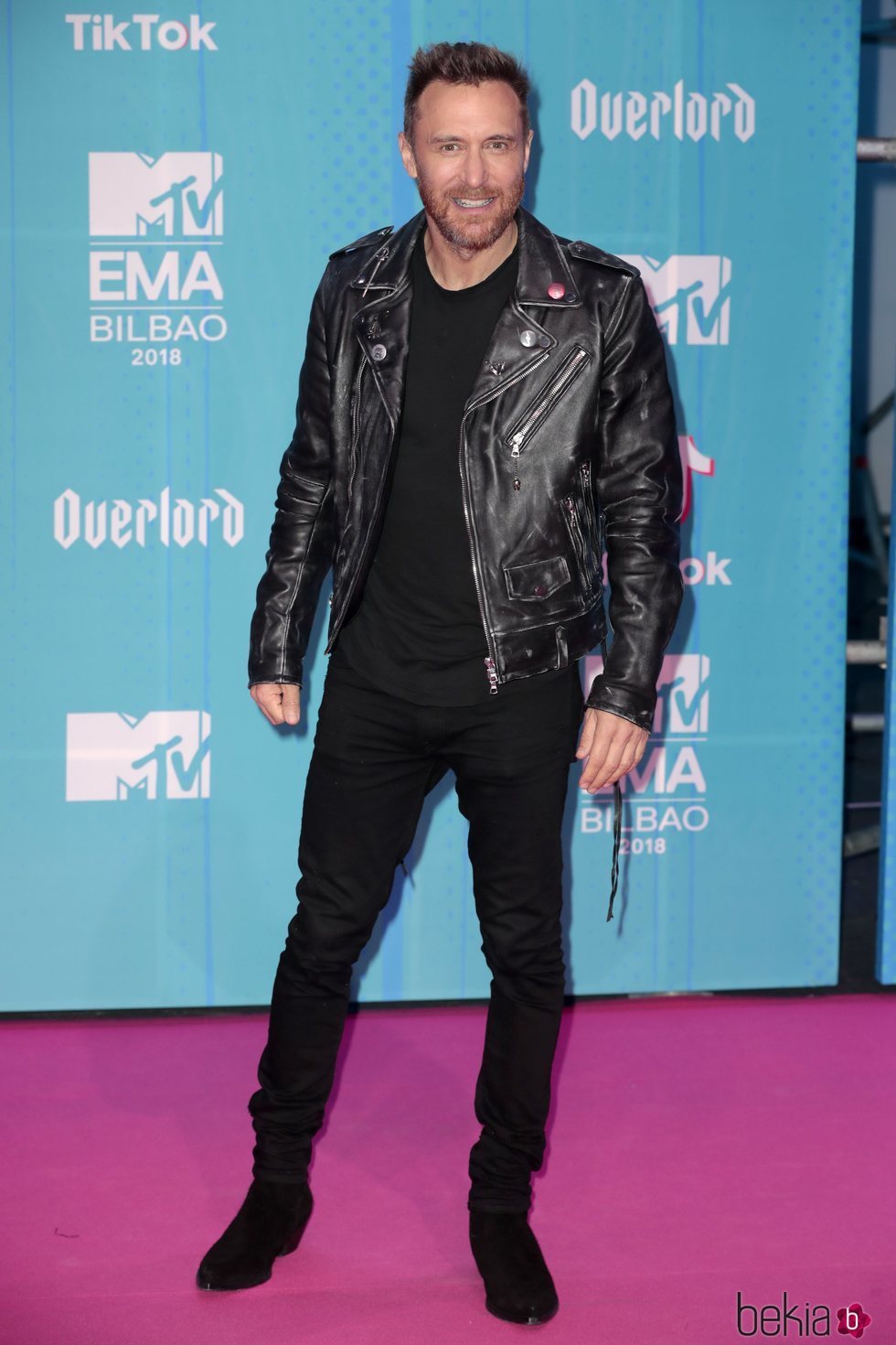 David Guetta en la alfombra de los MTV EMAs 2018 de Bilbao