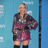 Bebe Rexha en la alfombra de los MTV EMAs 2018 de Bilbao