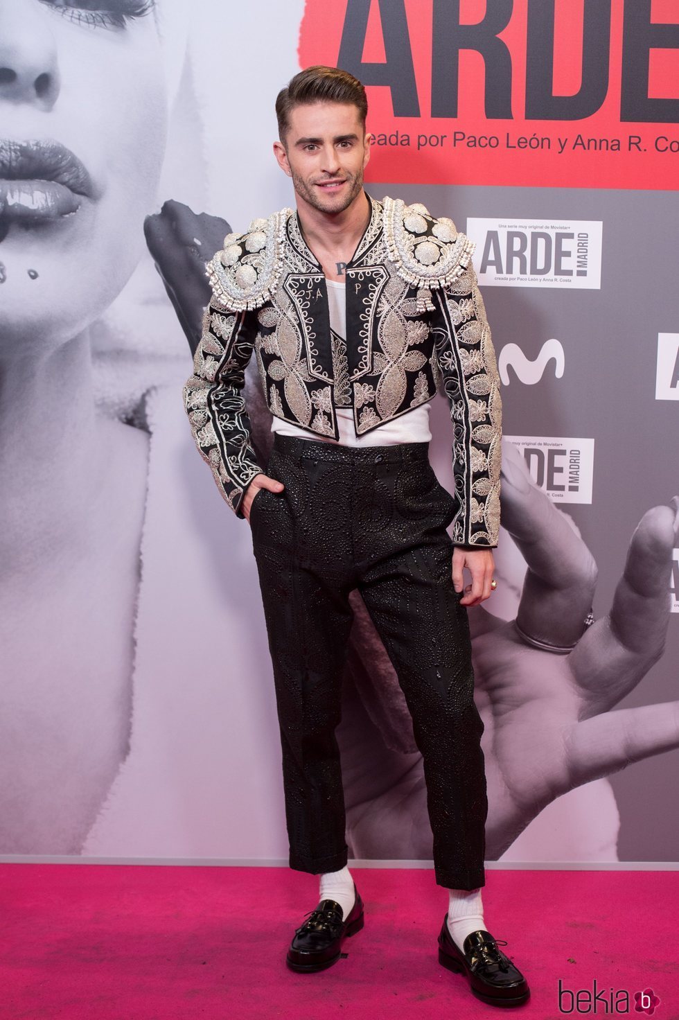 Pelayo Díaz en el estreno de 'Arde Madrid'