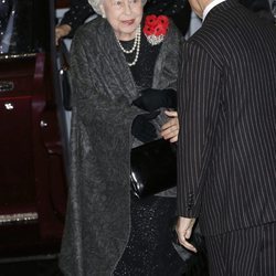 La Reina Isabel llegando al Festival of Remembrance 2018