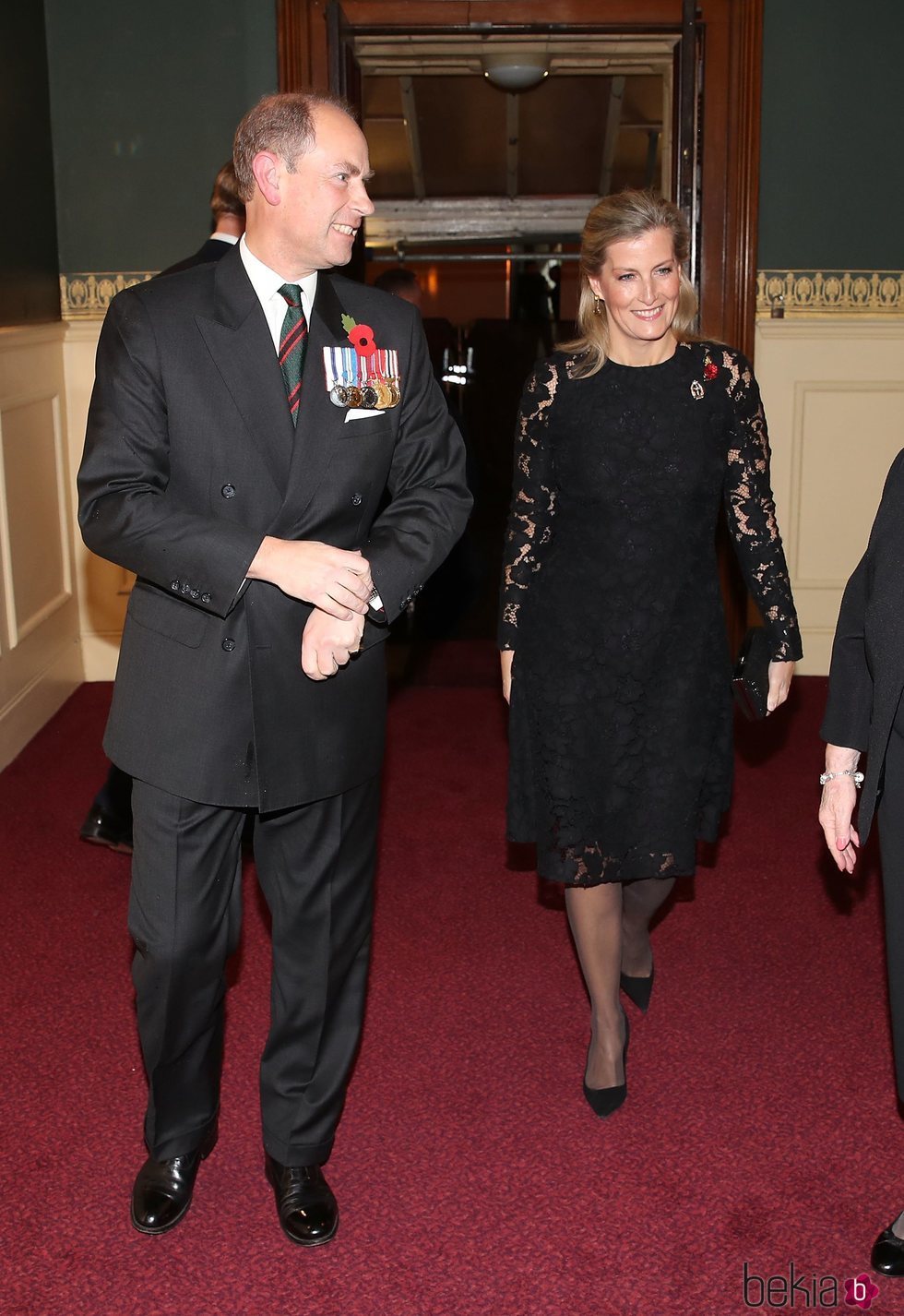 Los Condes de Wessex llegando al  Festival of Remembrance 2018