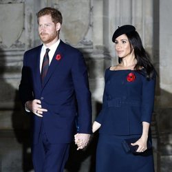 El Príncipe Harry y Meghan Markle en la misa por el centenario del final de la I Guerra Mundial