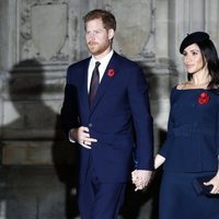 El Príncipe Harry y Meghan Markle en la misa por el centenario del final de la I Guerra Mundial