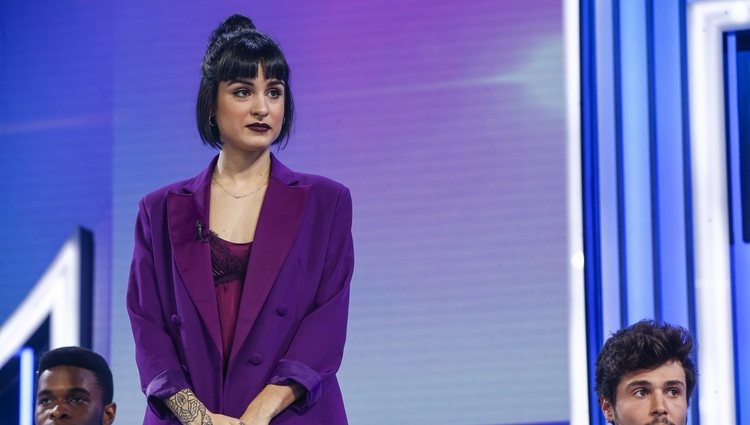 Natalia durante la valoración del jurado en la Gala 8 de 'OT 2018'