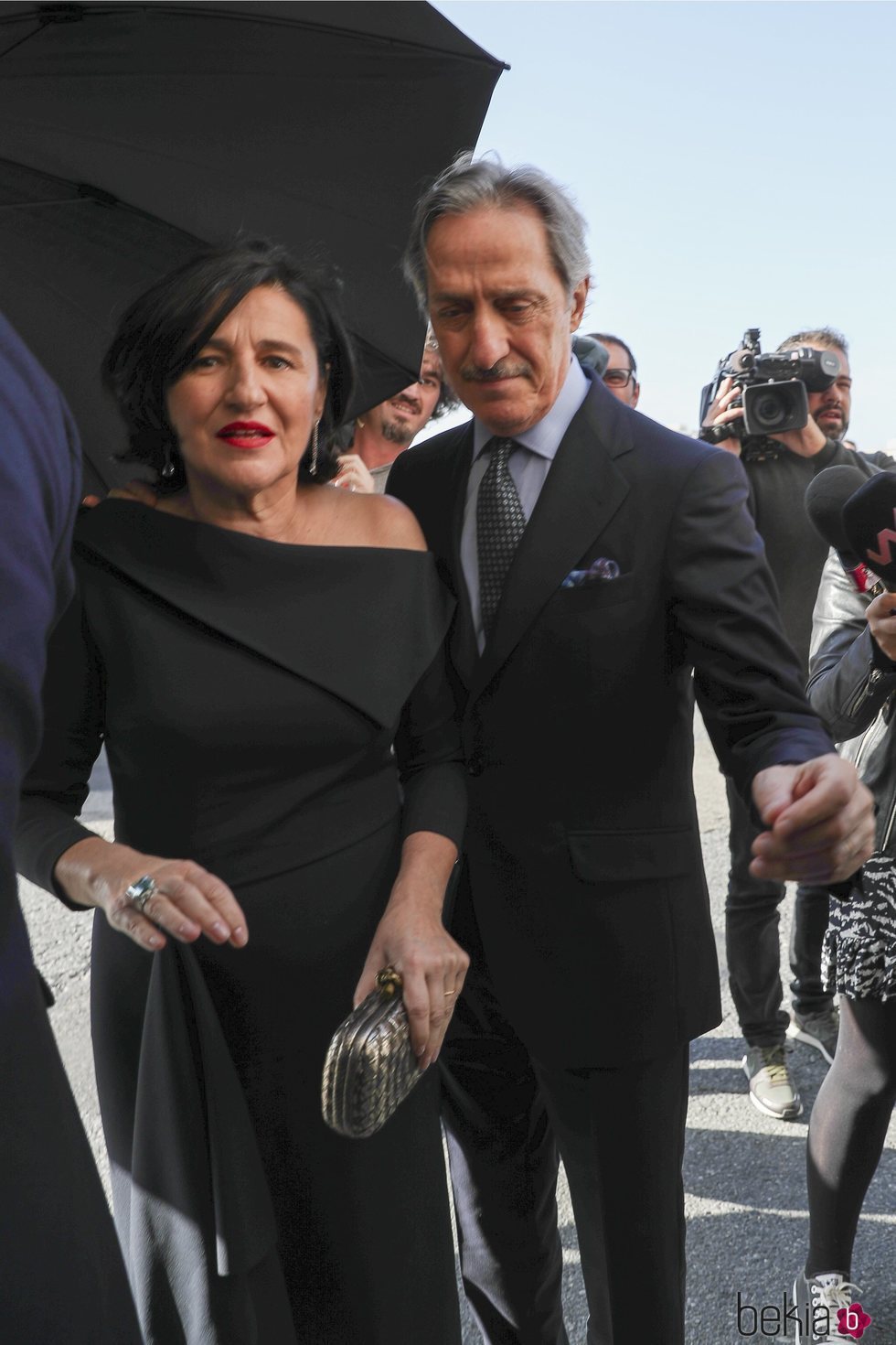 Roberto Torretta y su esposa en la boda de Marta Ortega y Carlos Torretta