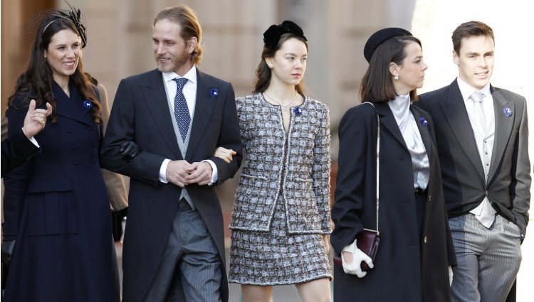 Tatiana Santo Domingo, Andrea Casiraghi, Alexandra de Hannover, Pauline Ducruet y Louis Ducruet en el Día Nacional de Mónaco 2018