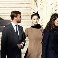 Pierre Casiraghi, Beatrice Borromeo, Tatiana Santo Domingo y Andrea Casiraghi en el Día Nacional de Mónaco 2018