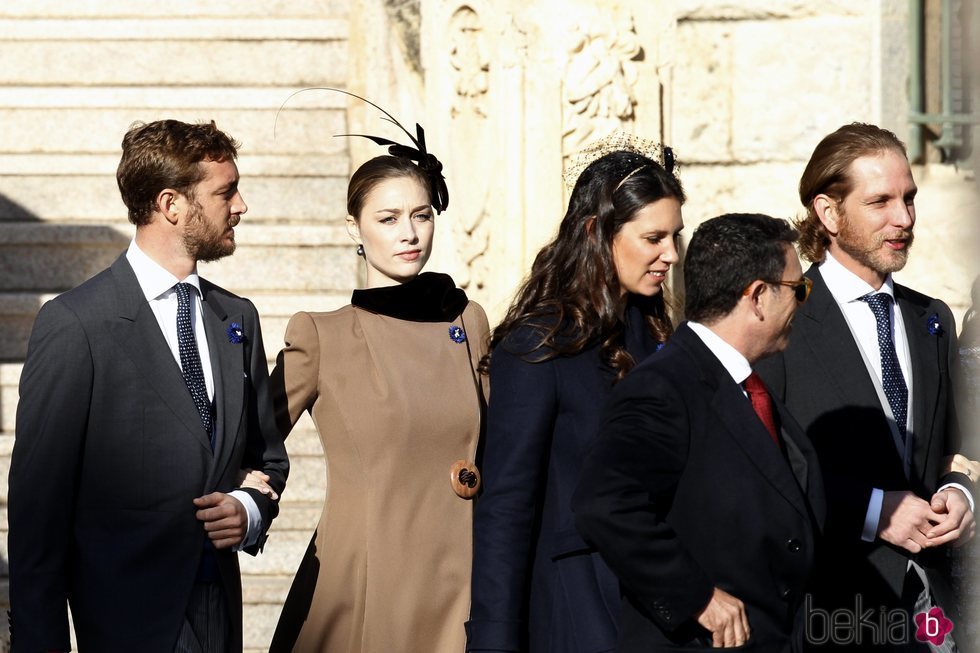 Pierre Casiraghi, Beatrice Borromeo, Tatiana Santo Domingo y Andrea Casiraghi en el Día Nacional de Mónaco 2018