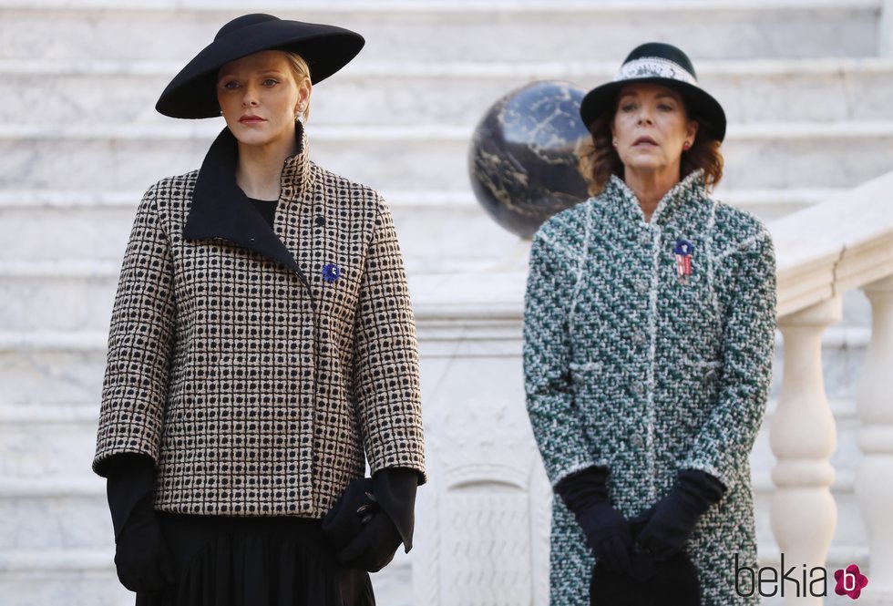 Las Princesas Charlene y Carolina de Mónaco en el Día Nacional de Mónaco 2018