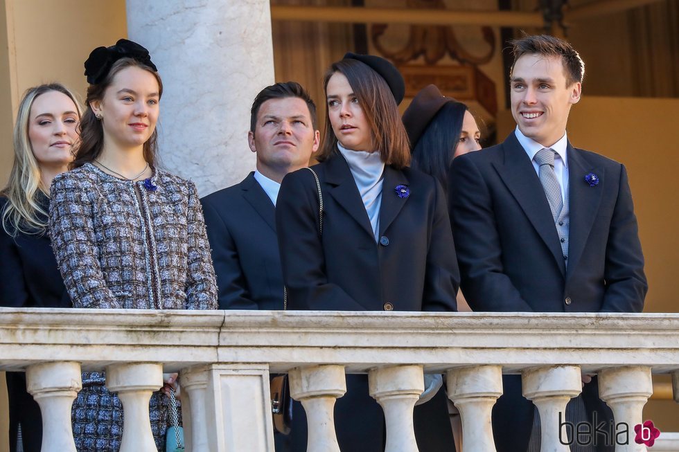 Alexandra de Hannover, Pauline Ducruet y Louis Ducruet en el Día Nacional de Mónaco 2018