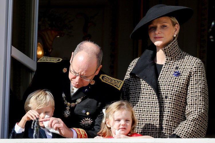 Alberto y Charlene de Mónaco con sus hijos Jacques y Gabriella en el Día Nacional de Mónaco 2018