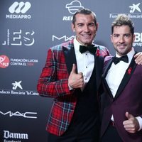 Jesús Vázquez y David Bisbal en la gala 'People in red' 2018