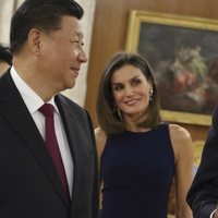 El Presidente de China junto a los Reyes de España en el Palacio de La Zarzuela