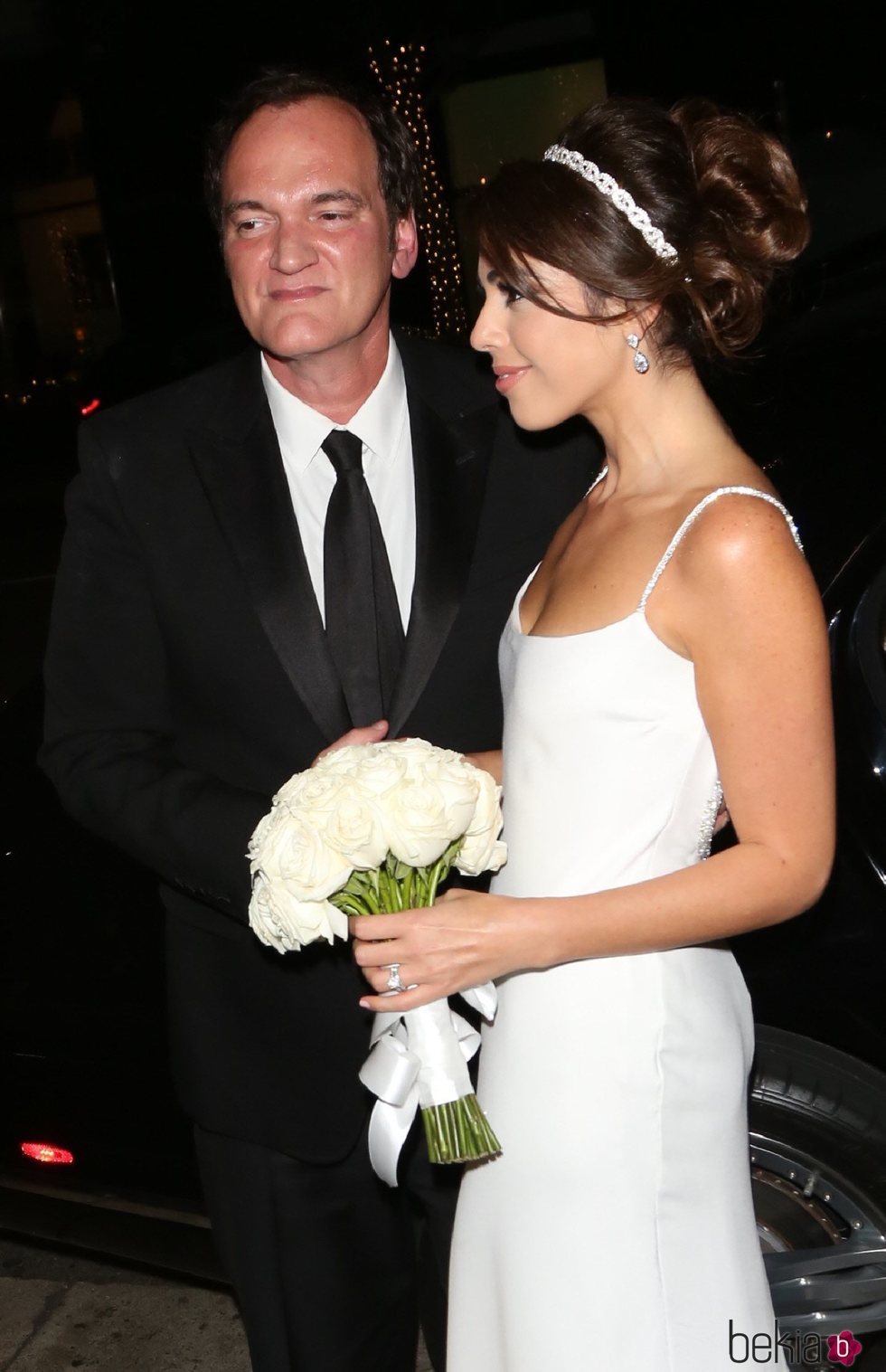 Quentin Tarantino en su boda con Daniella Pick