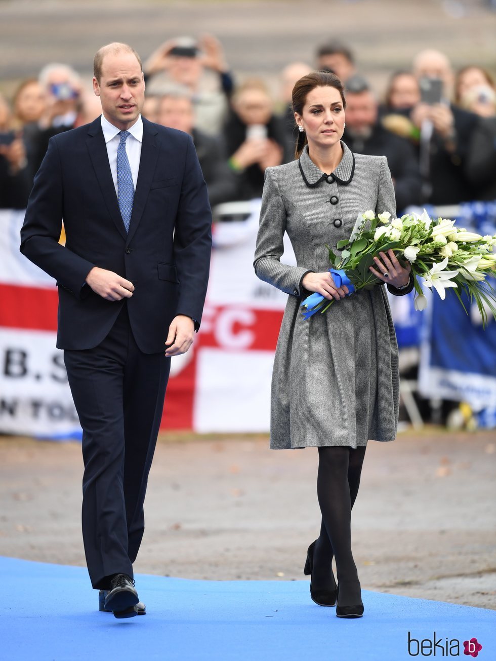 Los Duques de Cambridge durante un homenaje en Leicester