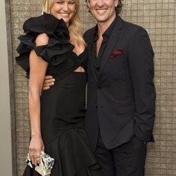 Jack Donnelly y Malin Akerman en el estreno de 'Rampage'