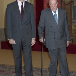 El Rey Felipe con el Rey Juan Carlos celebran el 40 aniversario de la Constitución