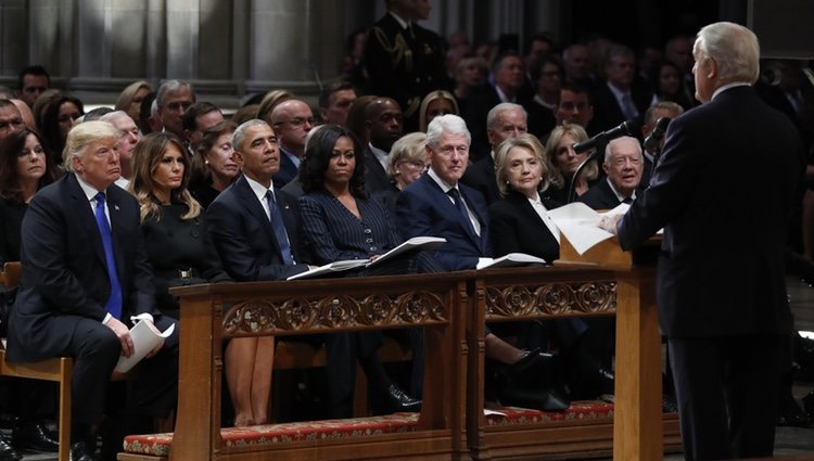 Líderes de EEUU en el funeral de George W. H. Bush