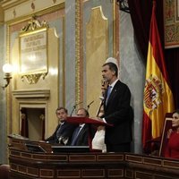 El Rey Felipe durante su discurso por el 40 aniversario de la Constitución