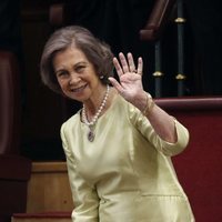 La Reina Sofía durante la proclamación de Felipe VI