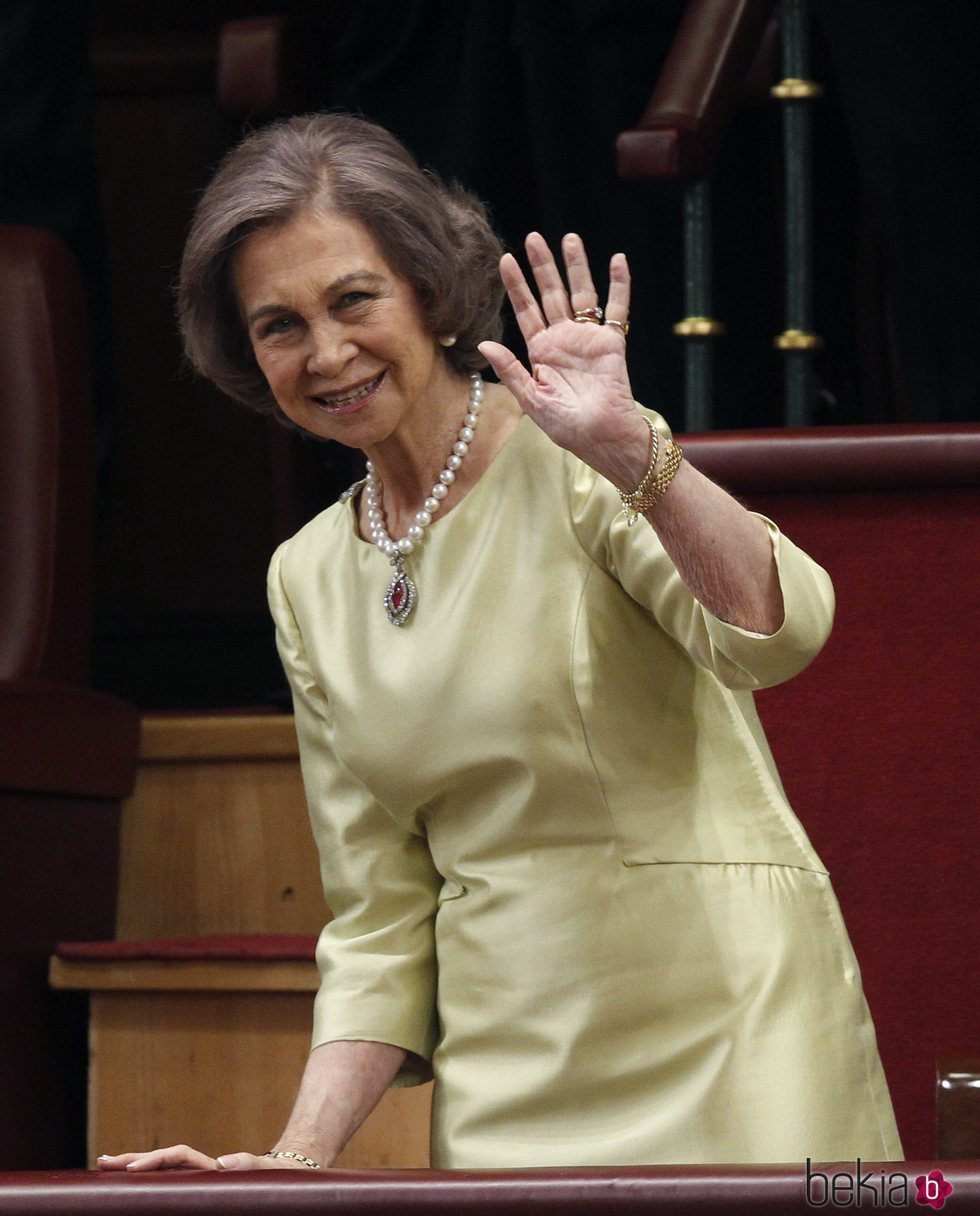 La Reina Sofía durante la proclamación de Felipe VI