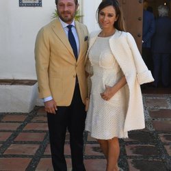 Juan Peña y Sonia González en el bautizo de Fernando Enrique