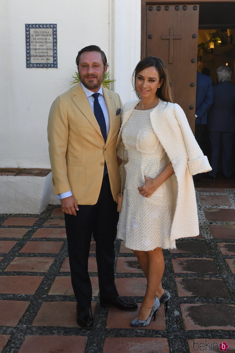 Juan Peña y Sonia González en el bautizo de Fernando Enrique