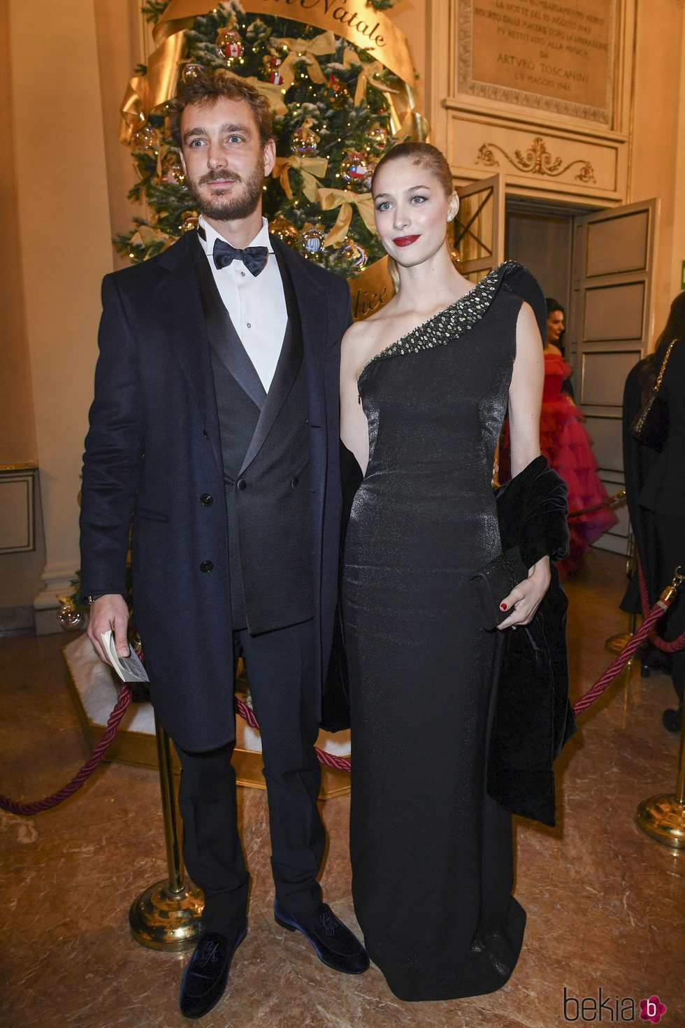 Pierre Casiraghi y Beatrice Borromeo en el Teatro de la Scala de Milán