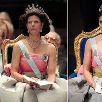 La Reina Silvia y la Princesa Victoria luciendo el mismo vestido en los Premios Nobel