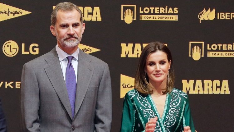 Los Reyes Felipe y Letizia en el 80 aniversario de Marca