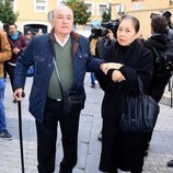 Bernardo Pantoja y Junco acudiendo al entierro de Chiquetete