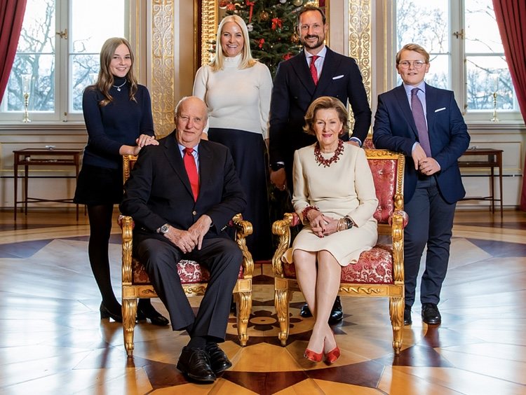 La Familia Real Noruega en su felicitación de Navidad 2018