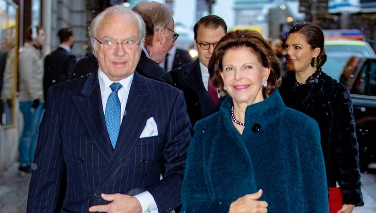 Carlos Gustavo y Silvia de Suecia en el seminario por el 75 cumpleaños de la Reina Silvia