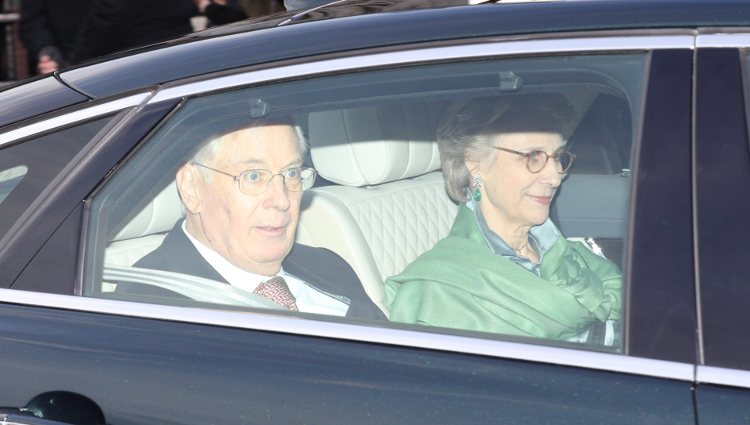 Los Duques de Gloucester en el almuerzo navideño en Buckingham Palace 2018