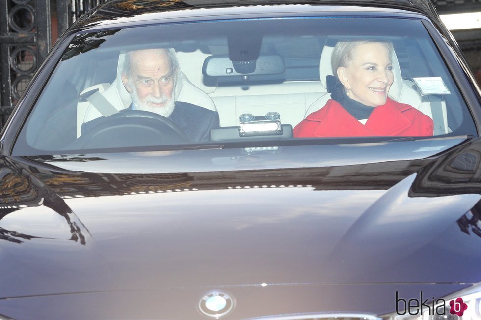 El Príncipe y la Princesa Michael de Kent en el almuerzo navideño en Buckingham Palace 2018