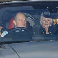 Zara Phillips y Mike Tindall en el almuerzo navideño en Buckingham Palace 2018