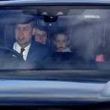 Los Duques de Cambridge, el Príncipe Jorge y María Teresa Turrión Borrallo en el almuerzo navideño en Buckingham Palace 2018