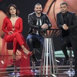 Miriam Saavedra, Suso y Jorge Javier Vázquez en la final de 'GH VIP'