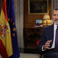 El Rey Felipe VI dando el mensaje de Navidad de 2018