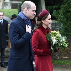 Los duques de Cambridge llegando a la Misa de Navidad 2018