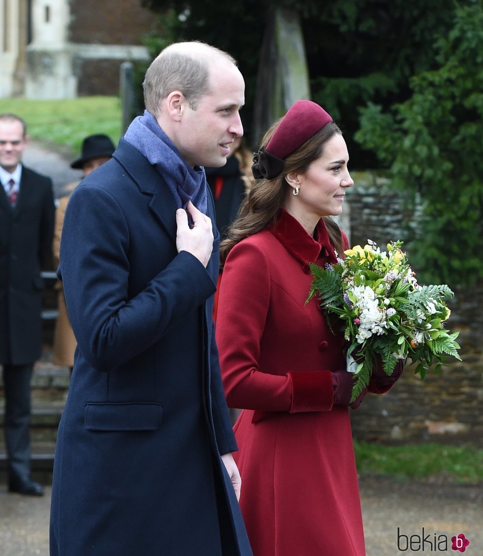 Los duques de Cambridge llegando a la Misa de Navidad 2018