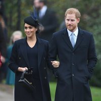 Los duques de Sussex llegando a la Misa de Navidad 2018